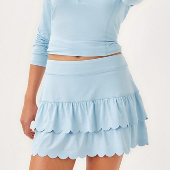 MIESHA SCALLOP SKORT UPF, TRUE NAVY